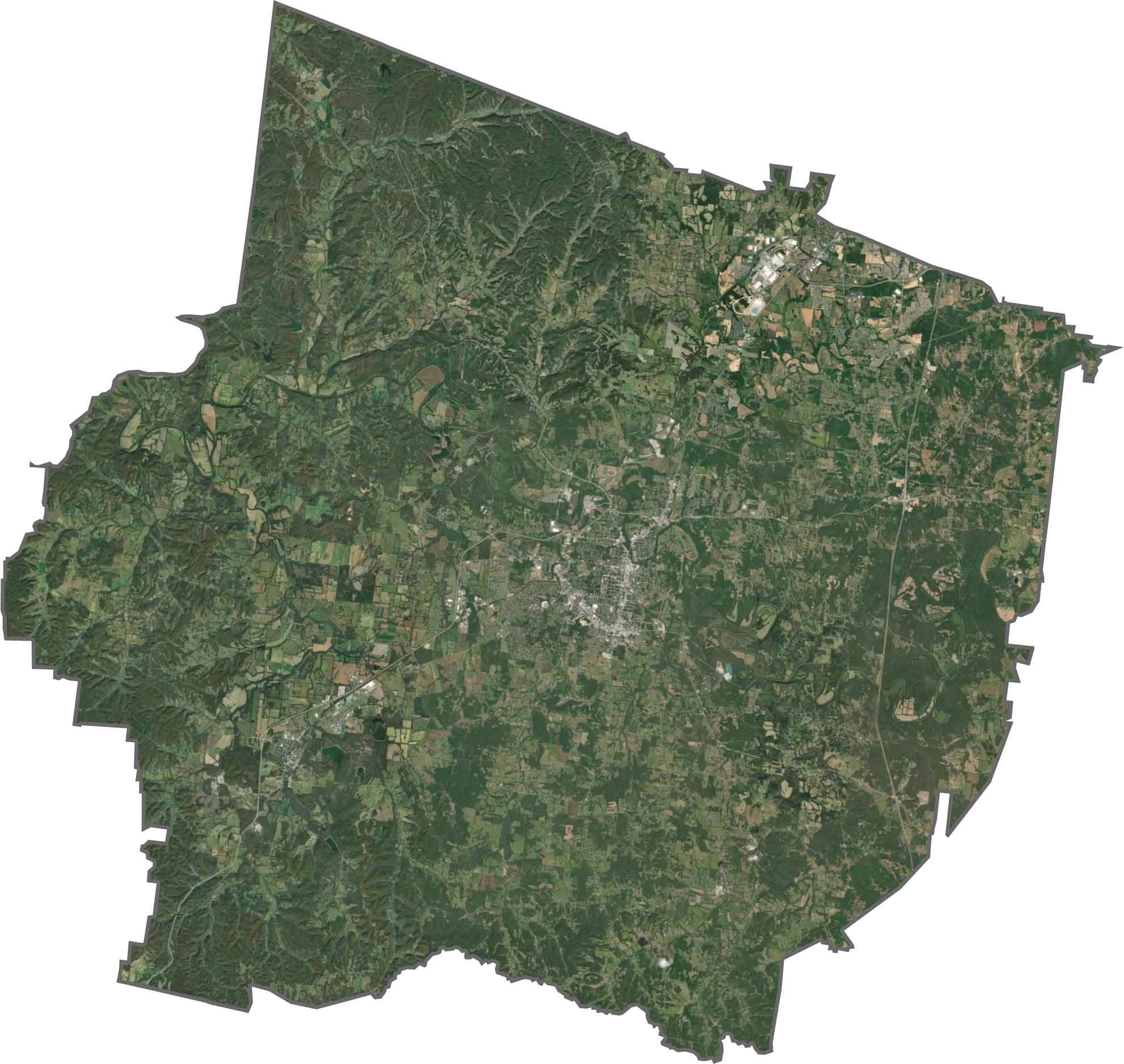 Map of Maury County, Tennessee