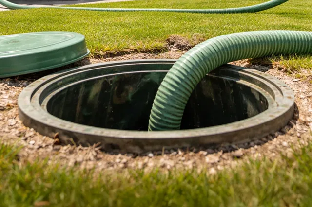 Open septic tank